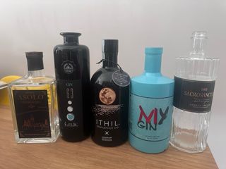 5 Bottiglie Gin Vuote