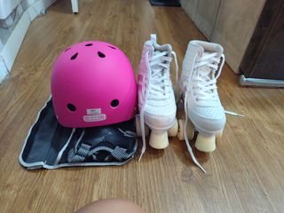 Patines, casco y protectores