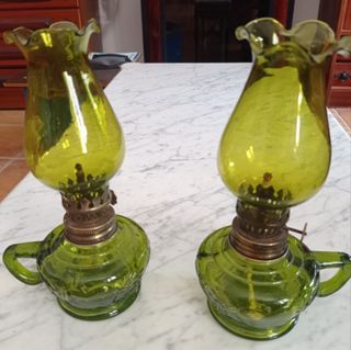 Lámpara de aceite  gasolina, o alcohol de quemar 