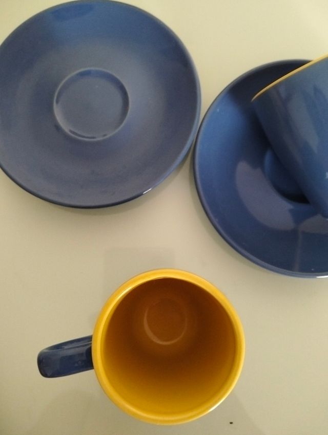 Juego tazas café azul | 2 piezas