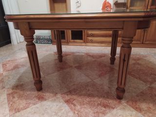 Mesa comedor extensible madera