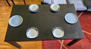 Mesa Ikea extensible negra