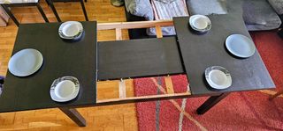 Mesa Ikea extensible negra