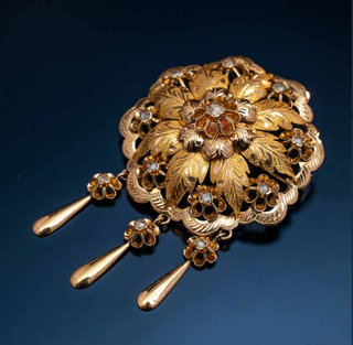 BROCHE VINTAGE DE ORO