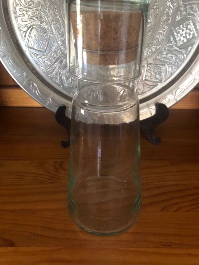 Jarra agua cristal + vaso - Verde