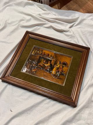 Cuadro relieve resina - marco madera