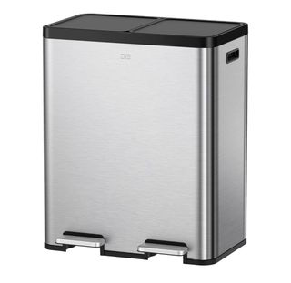 Cubo Basura Reciclaje 60L Acero Inoxidable