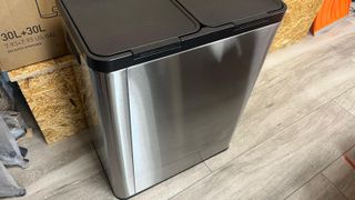 Cubo Basura Reciclaje 60L Acero Inoxidable