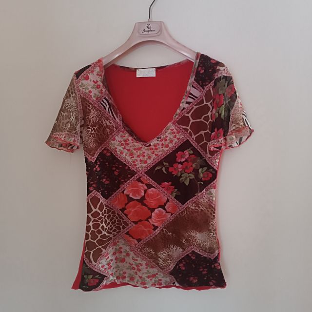 T-shirt donna multicolor