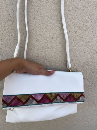 Bolso blanco estampado nuevo