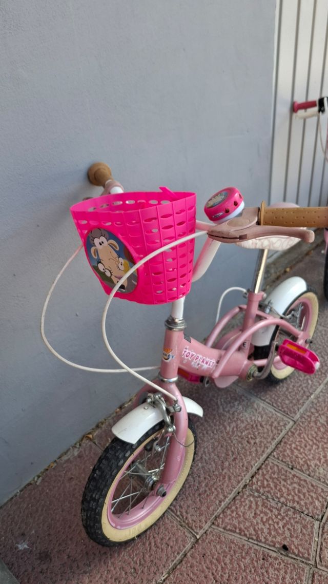 Bicicleta niña 12" rosa