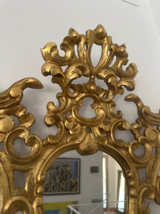 Espejo dorado estilo rococó