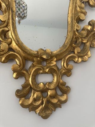 Espejo dorado estilo rococó