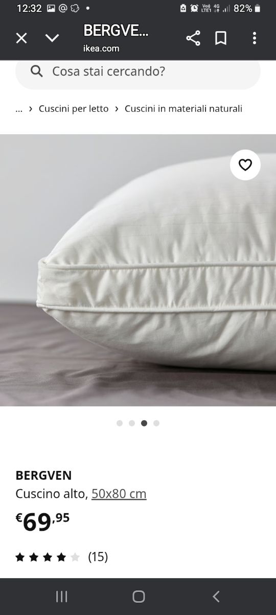 Guanciali Bergen IKEA 50x80 cm