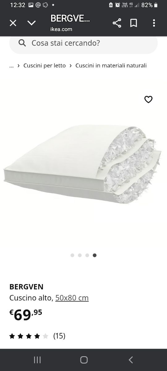 Guanciali Bergen IKEA 50x80 cm