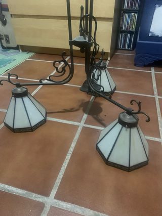 Lampara Tiffany - 3 luces + Lampara 2 luces 