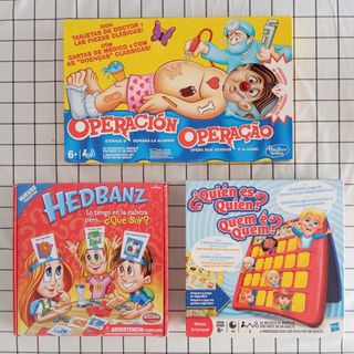 Juegos de mesa: Operación, Hedbanz, Quién es Quién