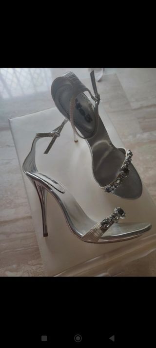 Zapatos Bgo Plataforma Plata