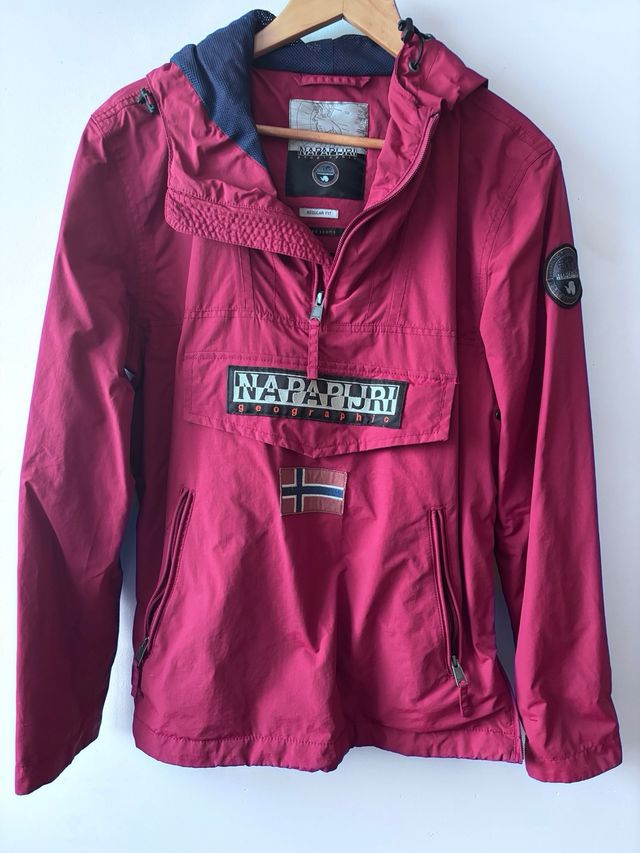 Napapijri Rainforest Anorak Burgundy Quarter Zip W