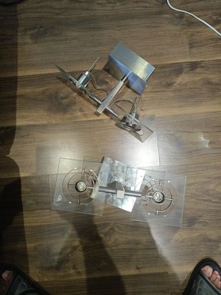 2 Lámparas Ikea FUGA - Metal y Cristal