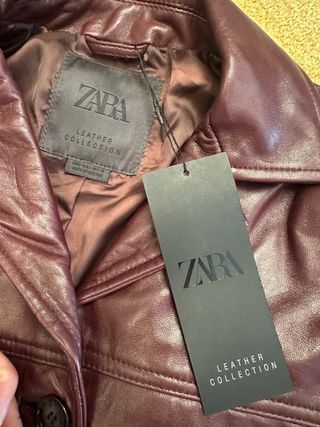 Cazadora piel Zara