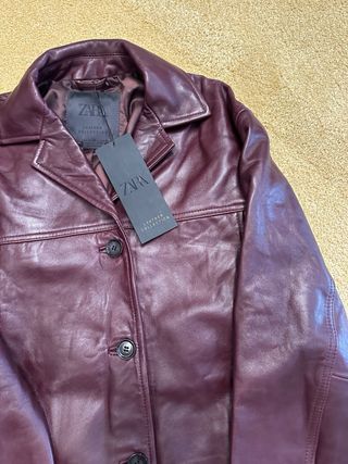 Cazadora piel Zara