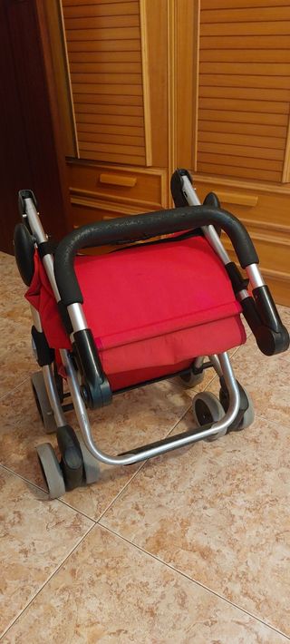 Carro compra plegable rojo