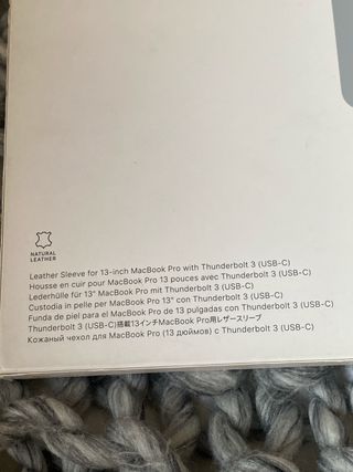 Funda Piel Macbook Pro 13 Leather Sleeve SIN ABRIR