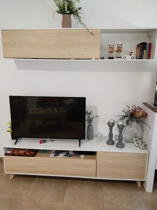 Muebles salón blanco-gris