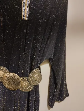 Vestido negro brillante T.44-54