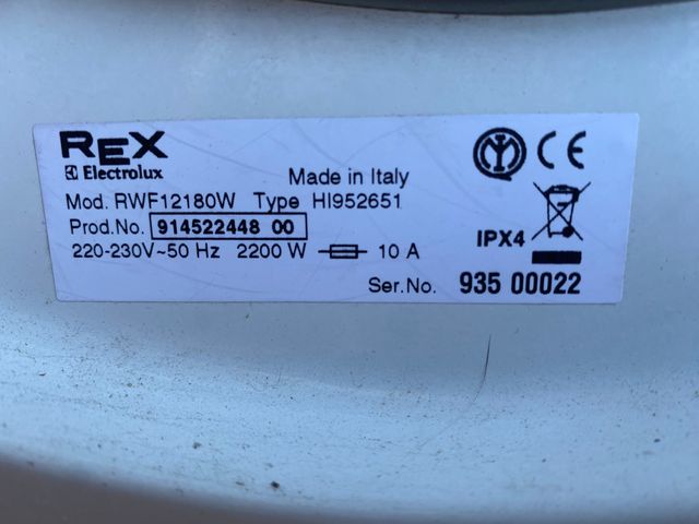 Elettrovalvola Rex RWF12180W HI952651