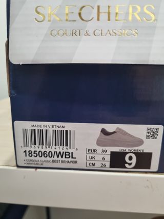 Skechers Cardova: Zapatillas blancas y azules