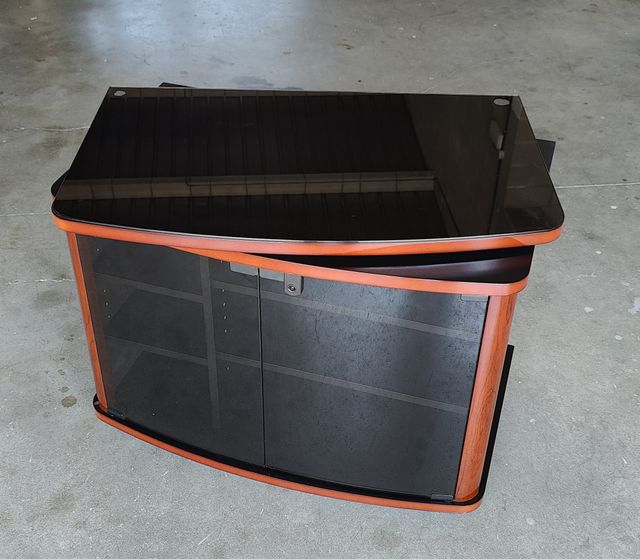 Mueble TV giratorio - Madera y cristal