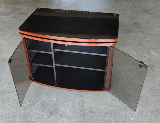 Mueble TV giratorio - Madera y cristal