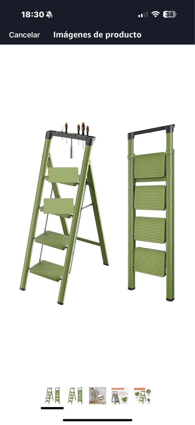 Escalera Plegable 270kg - Verde