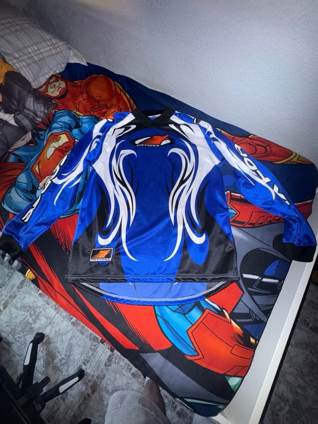 Camiseta Motocross JMX FORCE Azul-Blanca