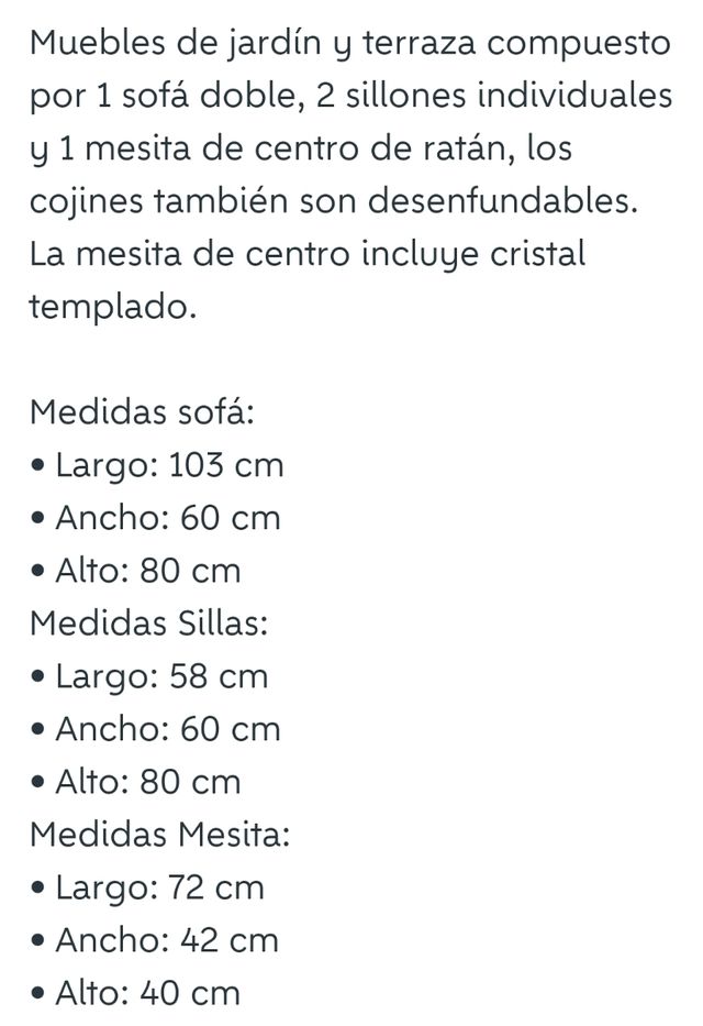 Conjunto jardín mimbre negro