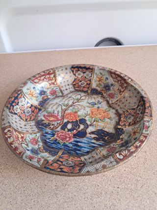 Plato vintage ojalata inglés