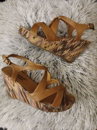 Sandalias cuña Creeks 36 - Marrón