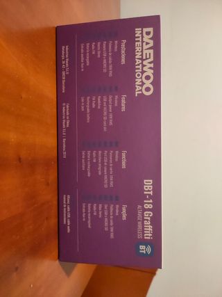 Altavoz DAEWOO DBT-18 Graffiti