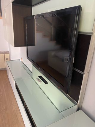 Mueble TV BESTA Ikea blanco-venge