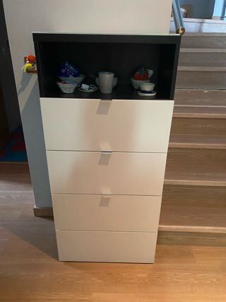 Mueble TV BESTA Ikea blanco-venge