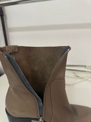 Botines piel marrón -talla 37