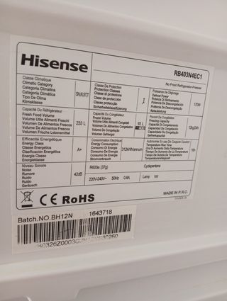 Todos los repuestos de  nevera Hisense 