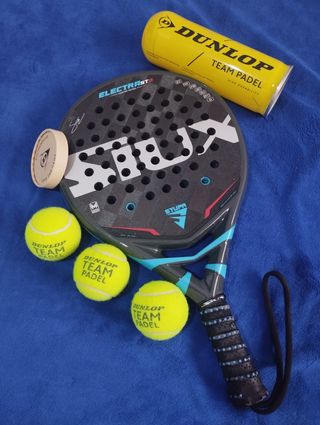 Pala pádel SIUX + equipación JOMA+  pelotas nuevas