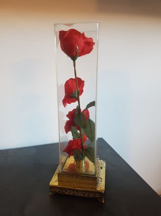 Carillon Vintage Rosa Illuminata e base oro