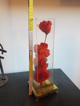 Carillon Vintage Rosa Illuminata e base oro