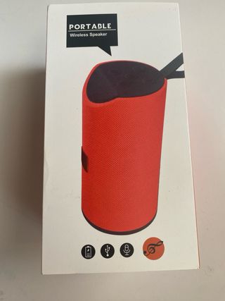Altavoz inalámbrico portátil rojo