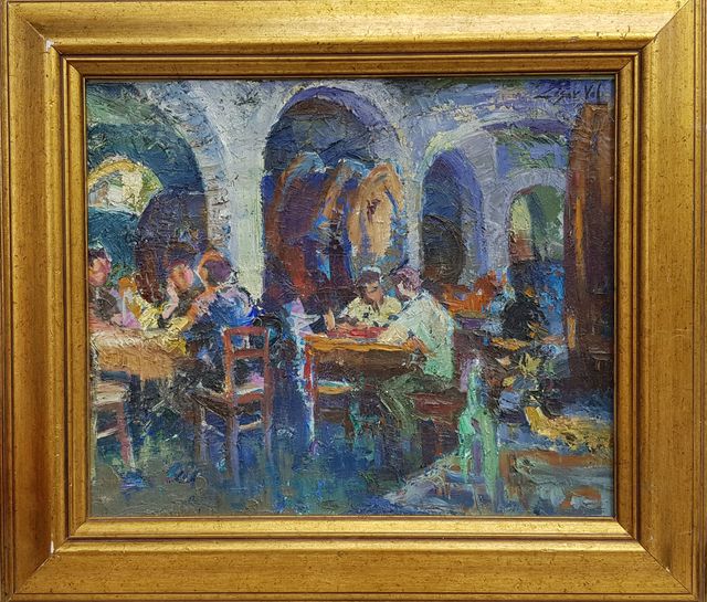 Óleo César Val: Cuadro Figurativo