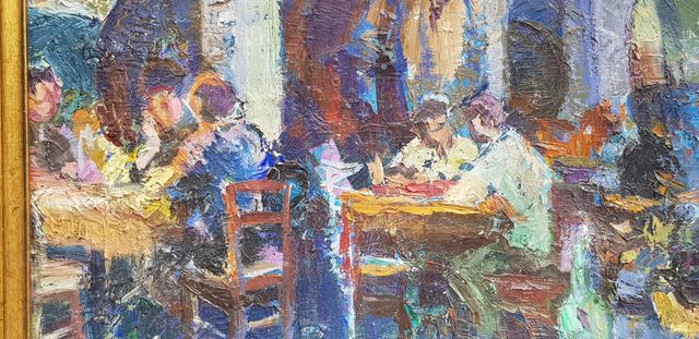 Óleo César Val: Cuadro Figurativo